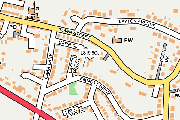 LS19 6QJ map - OS OpenMap – Local (Ordnance Survey)