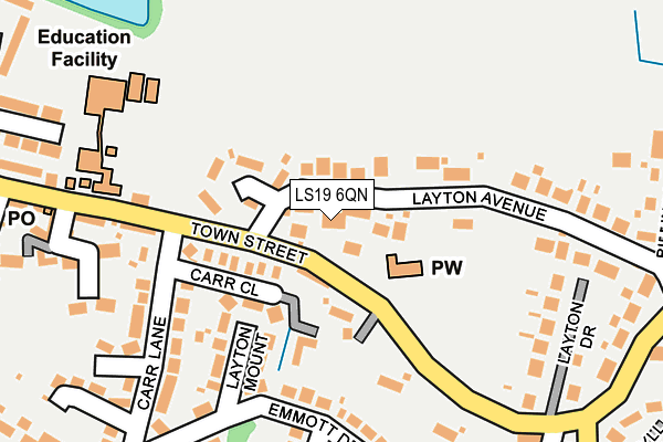 LS19 6QN map - OS OpenMap – Local (Ordnance Survey)