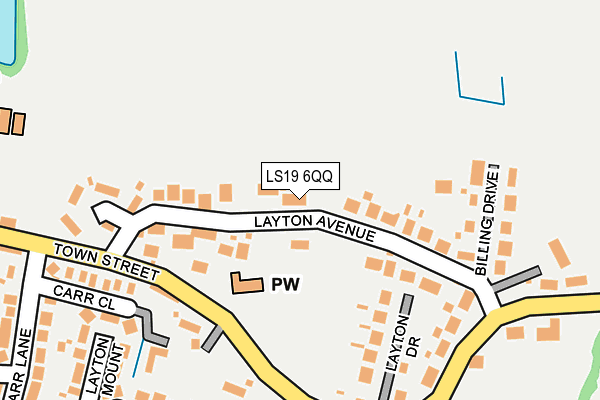 LS19 6QQ map - OS OpenMap – Local (Ordnance Survey)