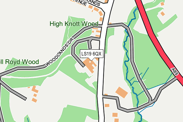 LS19 6QX map - OS OpenMap – Local (Ordnance Survey)