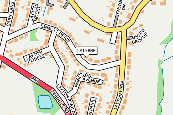 LS19 6RE map - OS OpenMap – Local (Ordnance Survey)