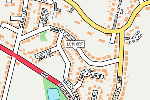 LS19 6RF map - OS OpenMap – Local (Ordnance Survey)