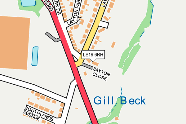 LS19 6RH map - OS OpenMap – Local (Ordnance Survey)