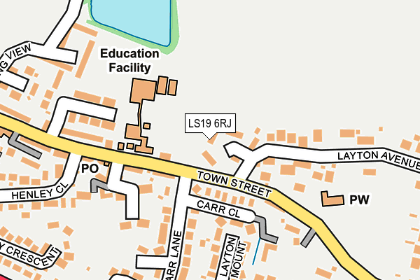 LS19 6RJ map - OS OpenMap – Local (Ordnance Survey)