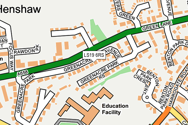 LS19 6RS map - OS OpenMap – Local (Ordnance Survey)