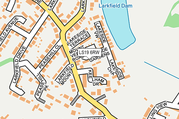 LS19 6RW map - OS OpenMap – Local (Ordnance Survey)