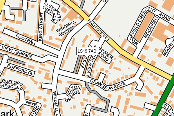 LS19 7AD map - OS OpenMap – Local (Ordnance Survey)