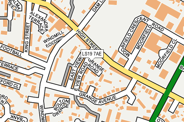 LS19 7AE map - OS OpenMap – Local (Ordnance Survey)