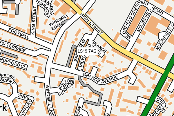 LS19 7AG map - OS OpenMap – Local (Ordnance Survey)