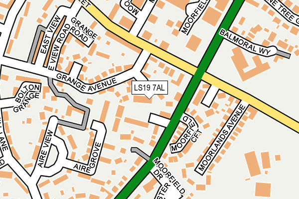LS19 7AL map - OS OpenMap – Local (Ordnance Survey)