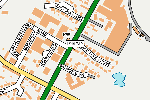 LS19 7AP map - OS OpenMap – Local (Ordnance Survey)