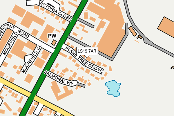 LS19 7AR map - OS OpenMap – Local (Ordnance Survey)