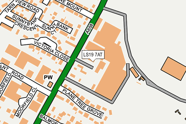 LS19 7AT map - OS OpenMap – Local (Ordnance Survey)