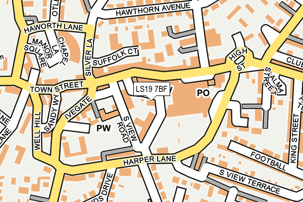 LS19 7BF map - OS OpenMap – Local (Ordnance Survey)