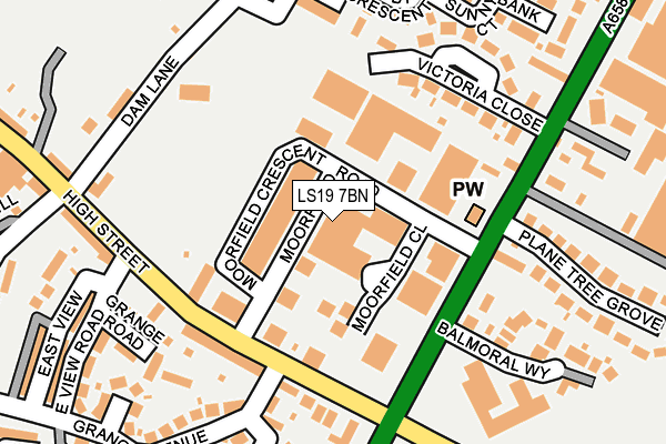 Map of SILVER LANE GARAGE (LEEDS) LIMITED at local scale
