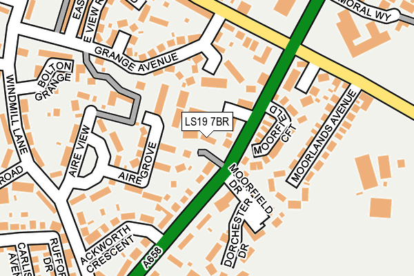 LS19 7BR map - OS OpenMap – Local (Ordnance Survey)