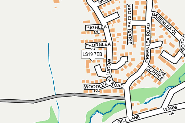 LS19 7EB map - OS OpenMap – Local (Ordnance Survey)
