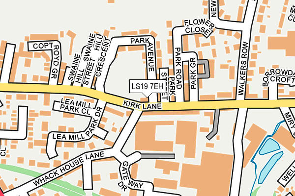 LS19 7EH map - OS OpenMap – Local (Ordnance Survey)