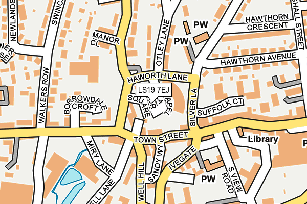LS19 7EJ map - OS OpenMap – Local (Ordnance Survey)