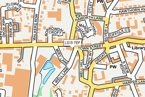 LS19 7EP map - OS OpenMap – Local (Ordnance Survey)