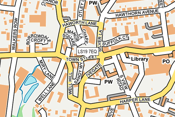 LS19 7EQ map - OS OpenMap – Local (Ordnance Survey)