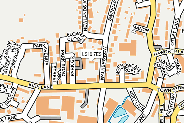 LS19 7ES map - OS OpenMap – Local (Ordnance Survey)