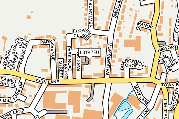 LS19 7EU map - OS OpenMap – Local (Ordnance Survey)