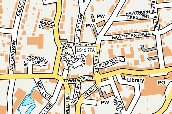 LS19 7FA map - OS OpenMap – Local (Ordnance Survey)