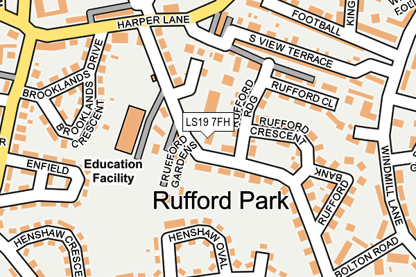 LS19 7FH map - OS OpenMap – Local (Ordnance Survey)