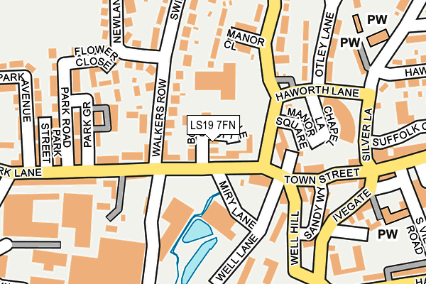 LS19 7FN map - OS OpenMap – Local (Ordnance Survey)