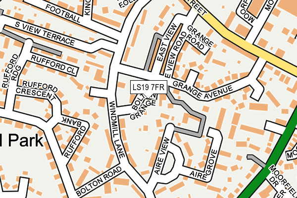 LS19 7FR map - OS OpenMap – Local (Ordnance Survey)