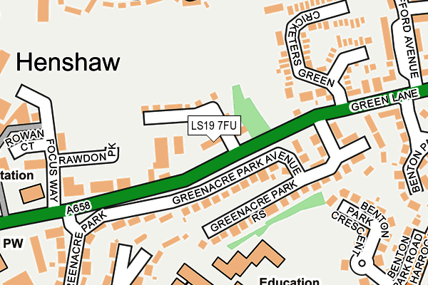 LS19 7FU map - OS OpenMap – Local (Ordnance Survey)