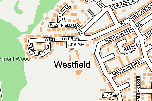LS19 7GA map - OS OpenMap – Local (Ordnance Survey)