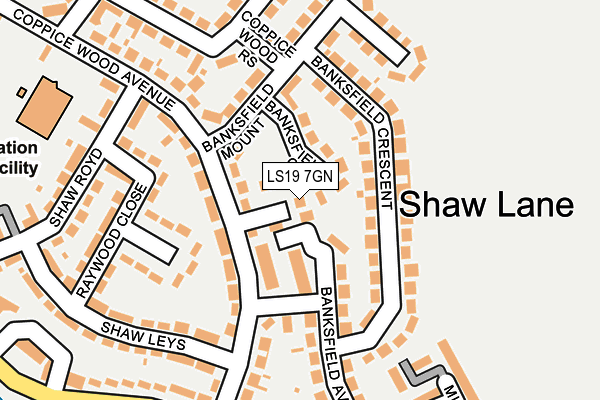 LS19 7GN map - OS OpenMap – Local (Ordnance Survey)