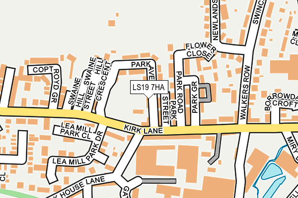 LS19 7HA map - OS OpenMap – Local (Ordnance Survey)