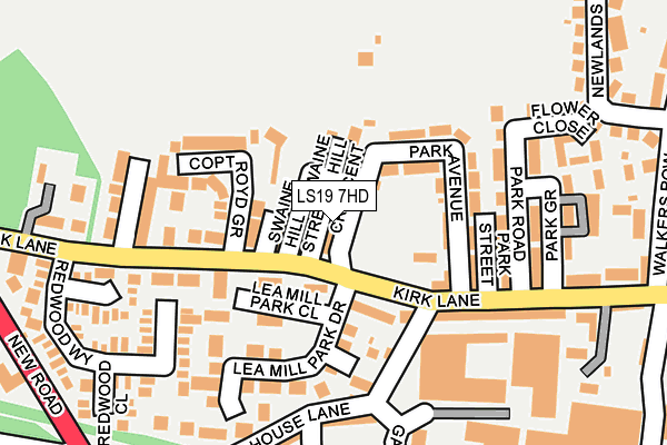 LS19 7HD map - OS OpenMap – Local (Ordnance Survey)