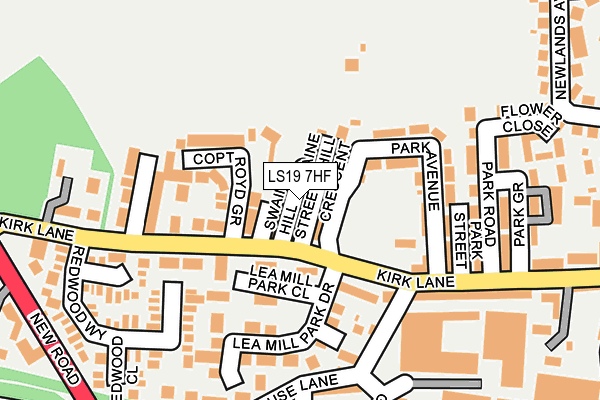 LS19 7HF map - OS OpenMap – Local (Ordnance Survey)