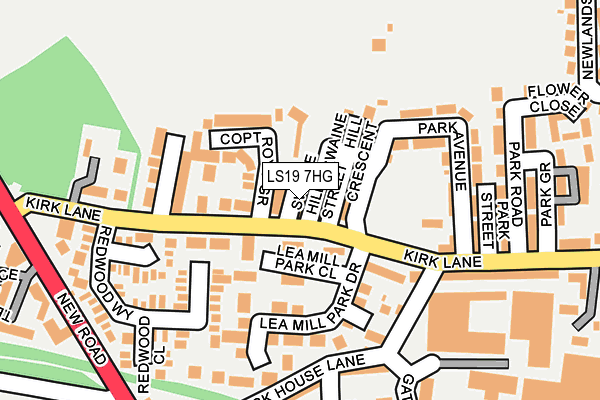 LS19 7HG map - OS OpenMap – Local (Ordnance Survey)
