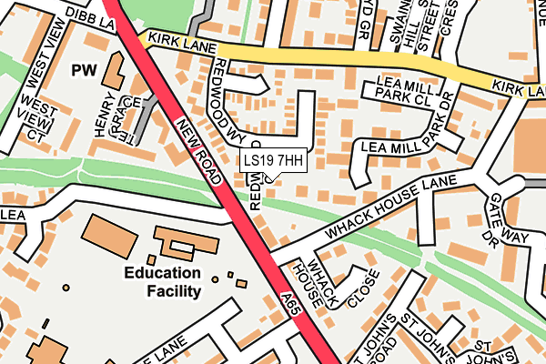 LS19 7HH map - OS OpenMap – Local (Ordnance Survey)