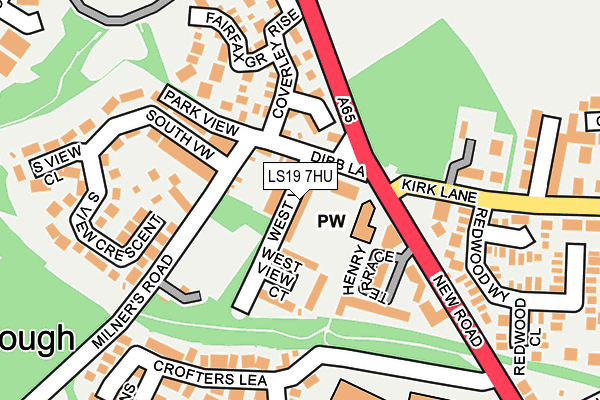 LS19 7HU map - OS OpenMap – Local (Ordnance Survey)