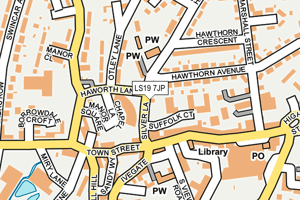 LS19 7JP map - OS OpenMap – Local (Ordnance Survey)