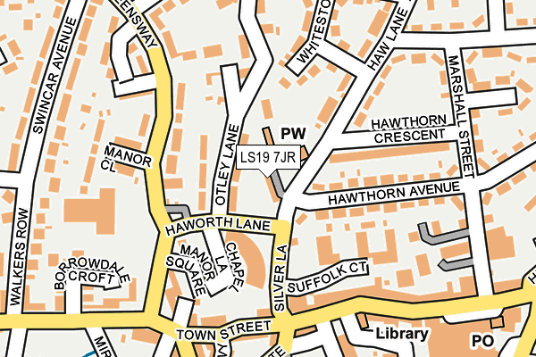 LS19 7JR map - OS OpenMap – Local (Ordnance Survey)