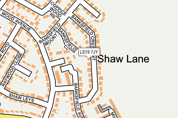 LS19 7JY map - OS OpenMap – Local (Ordnance Survey)