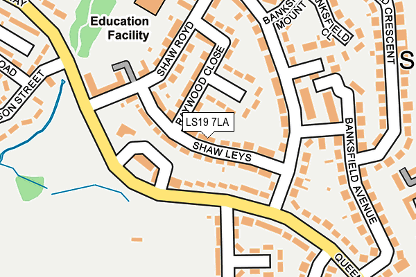 LS19 7LA map - OS OpenMap – Local (Ordnance Survey)