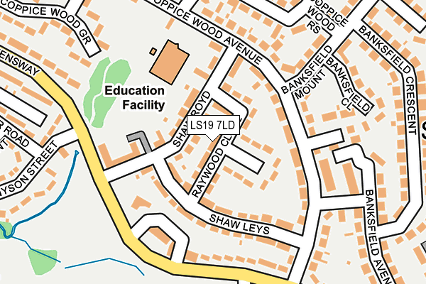 LS19 7LD map - OS OpenMap – Local (Ordnance Survey)