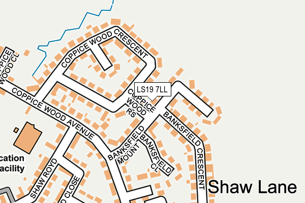 LS19 7LL map - OS OpenMap – Local (Ordnance Survey)