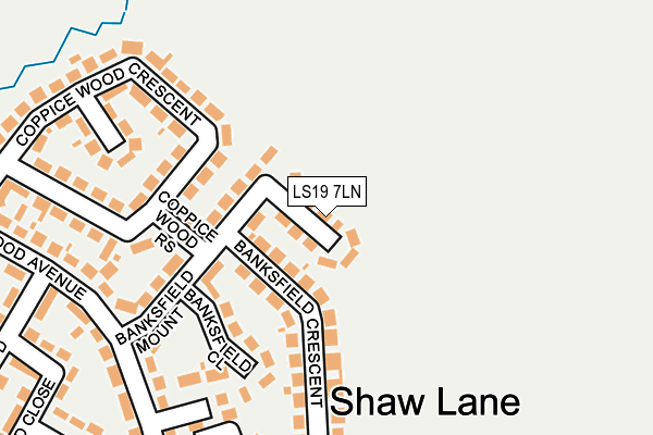 LS19 7LN map - OS OpenMap – Local (Ordnance Survey)