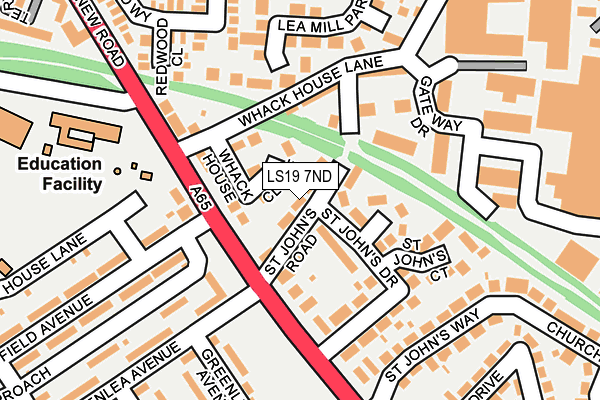 LS19 7ND map - OS OpenMap – Local (Ordnance Survey)