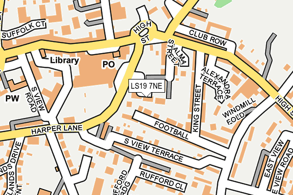 LS19 7NE map - OS OpenMap – Local (Ordnance Survey)