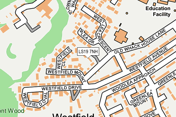 LS19 7NH map - OS OpenMap – Local (Ordnance Survey)